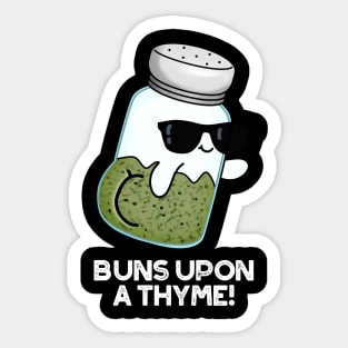 Buns Upon A Thyme Cute Herb Pun Sticker